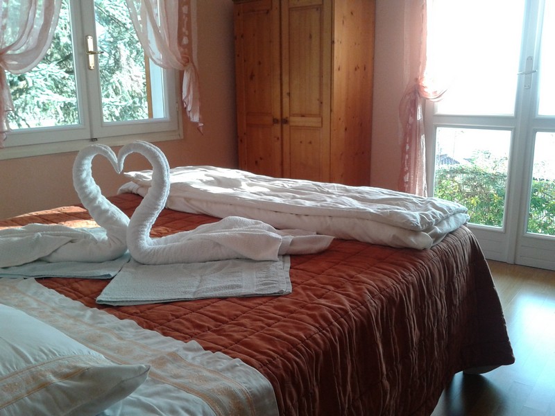 La camera matrimoniale dell'appartamento del B&B